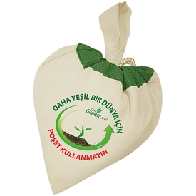 İp Büzgülü Ham Bez Çanta